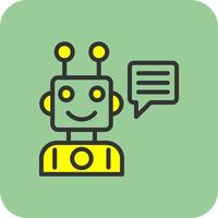 Robot Assistant Vector Icon Design