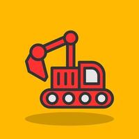 Excavator Vector Icon Design