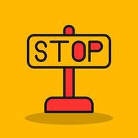 Stop Vector Icon Design