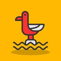 Seagull Vector Icon Design