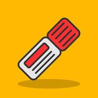 Train Ticket Vector Icon Design