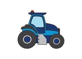 vector ilustración color niños construcción tractor clipart