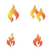 moderno fuego logo o icono diseño vectorial ilustración vector