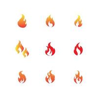 fire log and symbol vector