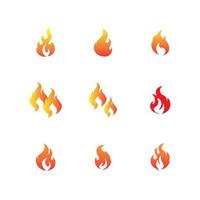fuego Iniciar sesión y símbolo vector