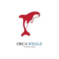 Ilustración de vector de logo de orca en diseño de moda.