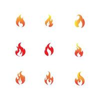 fire log and symbol vector