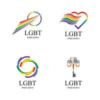 lgbt logo y símbolo vector