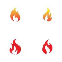 moderno fuego logo o icono diseño vectorial ilustración vector