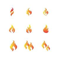 fire log and symbol vector