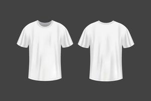 3D T-Shirt White Mock up Design vector