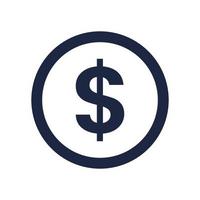 blue and white isolate money exchange business financail dollar flat icon elements vector