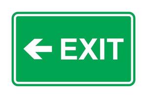 Exit to left sign symbol icon green design vector illustration