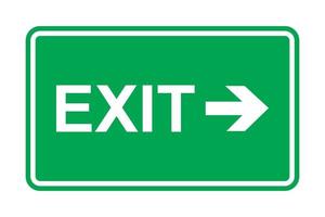 Exit to right sign symbol icon green design vector illustration