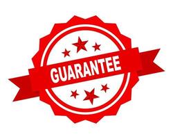 Guarantee label icon symbol red white design vector illustration