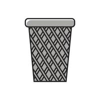 Rubbish bin, trash bin design vector