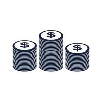 blue and white isolate money exchange business financail flat icon elements vector design