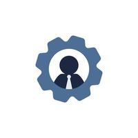 isolate blue and white avatar flat icon vector design