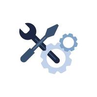 isolate blue and white fix tool icon vector