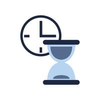 blue and white isolate hourglass flat icon elements vector