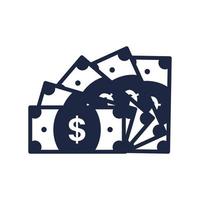 isolate money business financail flat icon elements vector