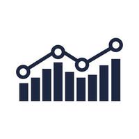 blue and white isolate trade graph business financail flat icon elements vector design