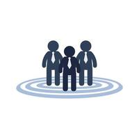 isolate teamwork group flat icon symbol vector