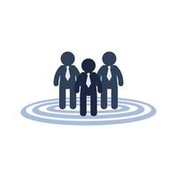 isolate teamwork group flat icon symbol vector