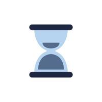 blue and white isolate hourglass flat icon elements vector