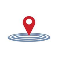 isolate find location flat icon vector