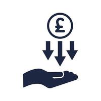 isolate money exchange business financail flat icon blue and white  elements vector