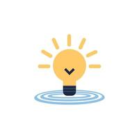 isolate light bulb idea icon symbol elements vector