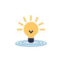 isolate light bulb idea icon symbol elements vector