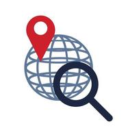 isolate find location elements flat icon vector