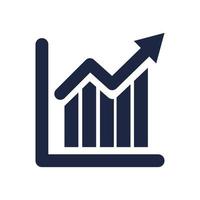 isolate trade graph business financail flat icon vector