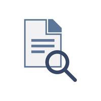 isolate blue and white contract icon elements symbol vector