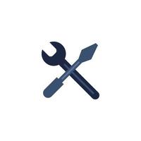 aislar azul reparar herramienta icono negocio icono símbolo vector