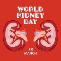 World Kidney Day Poster Or Banner. Kidney care and cancer awareness concept. Urology and nephrology vector design.