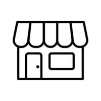 Store outline style icon vector