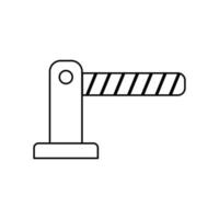 Barrier gate outline icon vector