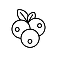 frutas arándano línea icono vector