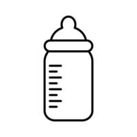 Baby milk feeding bottle icon vector