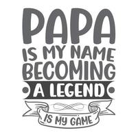 Dad Typography T-Shirt Design Free Vector