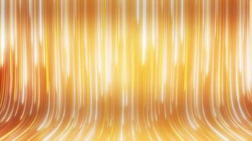 Abstract yellow lines energy magical glowing rain falling on a curved abstract golden background. Video 4k