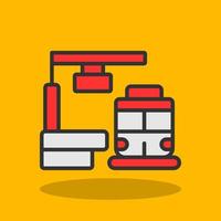 Train Platform Vector Icon Design