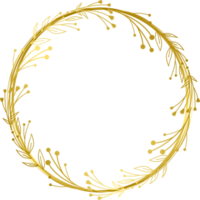 Luxus Gold Blatt Rahmen Rand Blumen- Ornament zum Hintergrund, Hochzeit Einladung, danken Sie Karte, Logo, Gruß Karte png