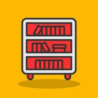 Book Shelf Vector Icon Design