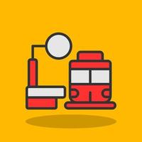 Train Stop Vector Icon Design