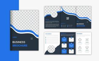 Corporate A5 brochure design template, business annual report, portfolio vector