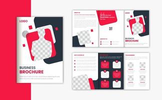 Corporate A5 brochure design template, business annual report, portfolio vector